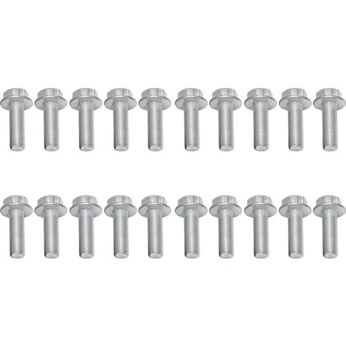 20 Pcs M8 Metal Hex Flange Screws Bolts Fasteners Bolts Washer Fasteners (M8X25)