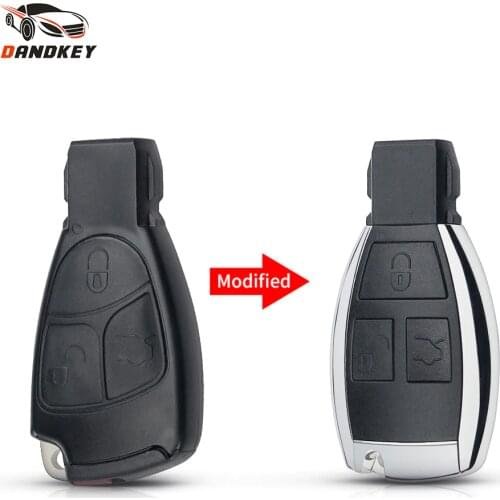 Dandkey Fob 3 Buttons Modified Remote Car Key Shell For Benz Mercedes C E S M CLS CLK W203 W205 W211GL SLK S Class CL55 AMG C230