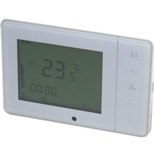 4 pipes Touch Screen programmable thermostat temperaturewith Surface-mounting