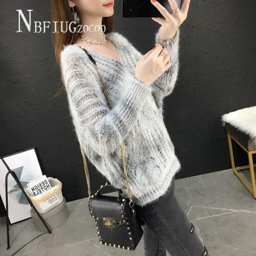5 Colors Can Choose Thin Loose Women Sweater Hollow Design Female Sweaters