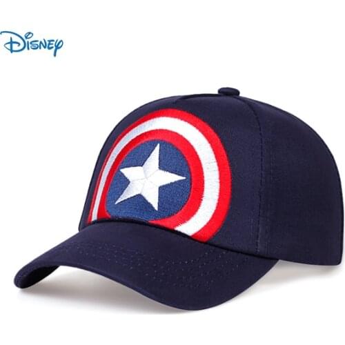 Disney Marvel Hat Baseball Cap Superhero Captain America Shield Embroidered Children Hat Baby Boys Girls Outdoor Hats Adjustable