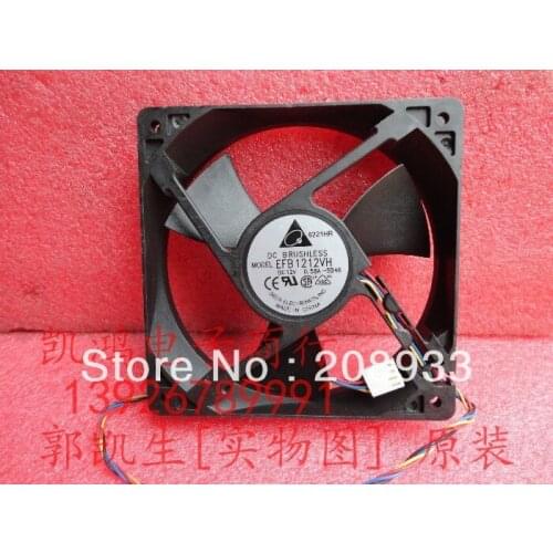 For Delta EFB1212VH 12V 0.58A 12CM 12025 four-wire PWM thermostat chassis fan+cooling fan