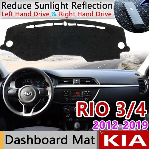 For KIA RIO 3 4 K2 2012~2019 Russian Versions Anti-Slip Mat Dashboard Cover Pad Sunshade Dashmat Dash Car Carpet Accessories rug
