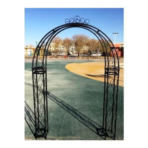 European wrought iron arch shelf lawn wedding flowers rose vine flower rack Korean flower door new wedding props layout