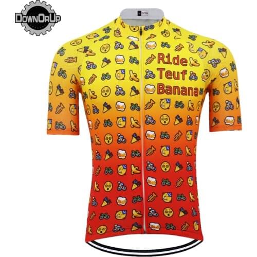 FRENCH men cycling jersey 2020 Orange Drink Team racing bicycle clothes Short sleeve Breathable Bike jersey Maillot ciclismo