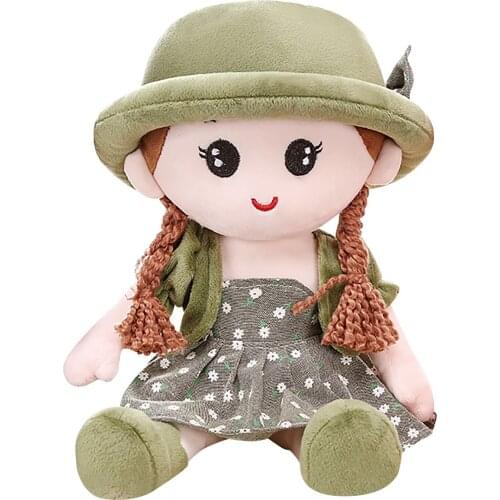 Baby Girls Kawaii Doll Cotton Real Plush Toy Soft Doll Cute Cuddly Stuffed Toy Girl Decoration Companion Toys Doll Kids Gift