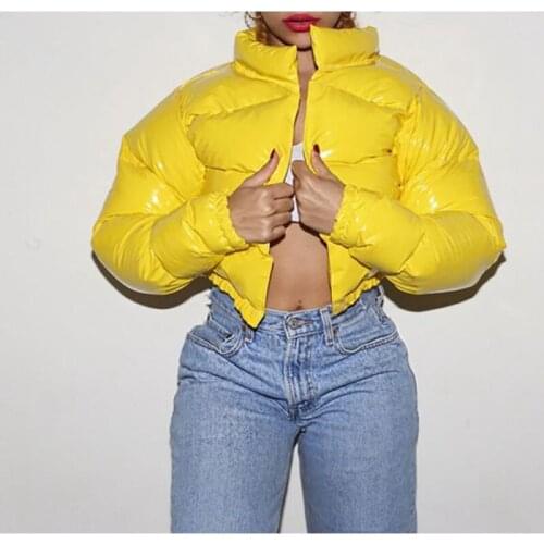 Short Womens Clothing Autumn Winter Solid Bright Color Bread Clothes Fashion Warm Jackets Female Streetwear Wholesale Items