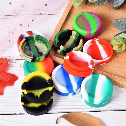 10ml Wax Jars Round Non-stick Silicone Container For Wax Bho Oil Butane Vaporizer Silicon Jars Dab Wax Container