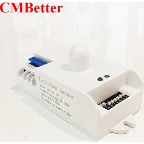 CMBetter DC 12V 5.8GHz Microwave Radar Motion Sensor Body Motion Sensor Induction Switch for Home Light Switch 1200w