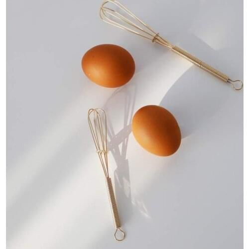 Nordic Style Mini Golden Egg Beater Hand Blender Kitchen Baking Utensils