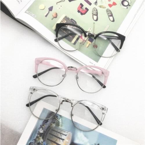 Transparent Spectacle Frame For Men Women Glasses Anti-fatigue Cat Eye High Quality Computer Eyeglasses Men Retro Optical Lens