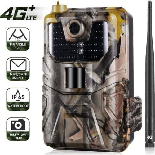 4G Hunting Camera 16MP Trail Camera 940nm Photo Traps 0.3s MMS/SMS/SMTP/FTP Wild Camera Outdoor With Night Vision
