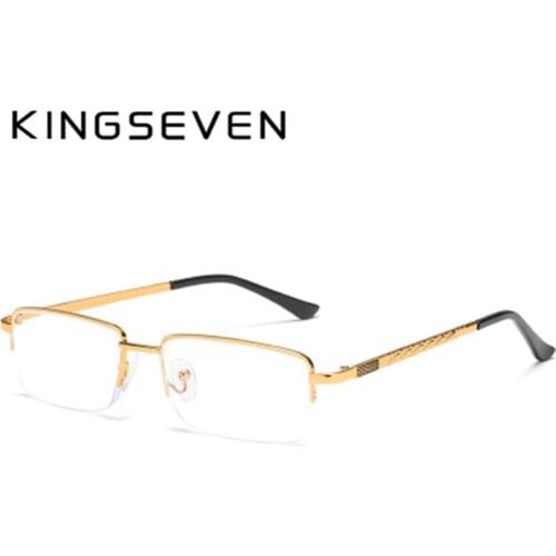 KINGAEVEN Fashion Half Frame Reading Glasses Presbyopic Eyewear Male Female Far sight Glasses With Strength +50+100 To +600