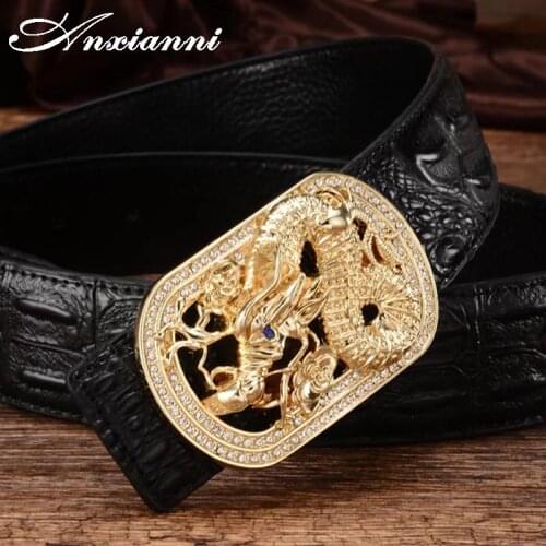 New brand Casual designer belt cowhide genuine leather belt luxury for Men Strap Male Smooth Buckle Waistband
