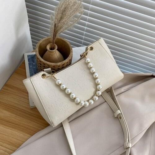 Luxury brand handbags Leather Shoulder Bags For Women 2021 Crossbody Bag Female Travel Handbags pearl crossbody bag