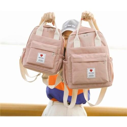 School Backpack Women Fashion 2020 New Candy Color Cute Girls Female School Students Schoolbag Shoulder Bags Canvas Backpacks