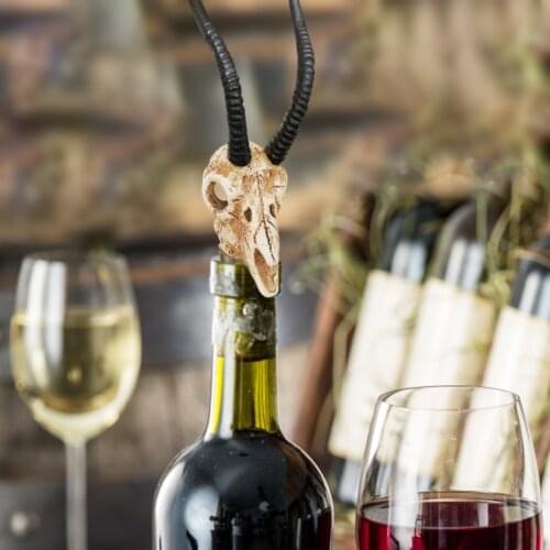 Animal Skull Red Wine Bottle Stopper Sealer Plug Bar Reusable Bottle Cover Tools for Home Kitchen Beer Shaking Supplies