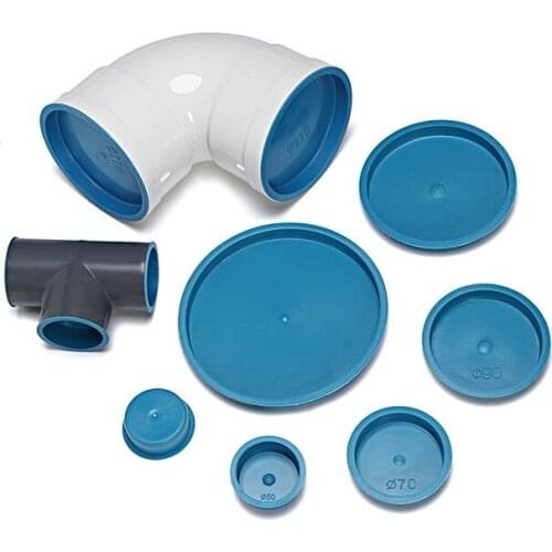 Blue plastic plug precision seamless steel pipe protection blocked round pipe cover paper tube stuffed steel pipe plug