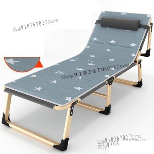 Lunch Break Folding Bed Office Nap Artifact Simple Single Bed Man Recliner Folding Lunch Break Hospital Accompany Simple Bed