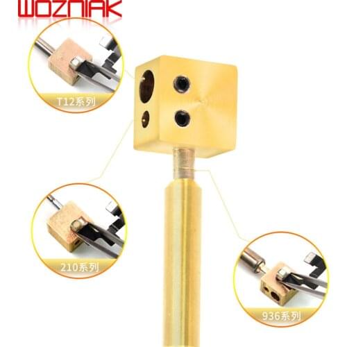 SUNSHINE 2PCS RL-067 Mini small ironing table mini pure copper heating table for quick 936/1200A T12 JBC rubber removal head