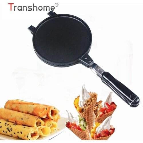 Transhome 17cm Non-Stick Waffle Maker Ice Cream Cone Maker Egg Roll Mold Baking Pan For Waffle Cake Bakeware Baking Tools Home