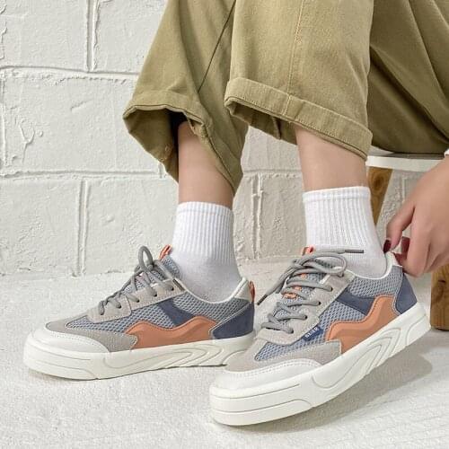 Women Casual Shoes Fashion Breathable Walking Mesh Lace Up Flat Shoes Sneakers Women 2021 Tenis Feminino Beige Gray Women Shoes