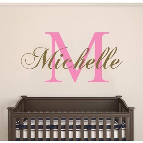 Custom Name Initial Chopin Gold Series Wall Decal Nursery Decoration Mural Wall Decal Sticker For Home Interior Decoration Z425