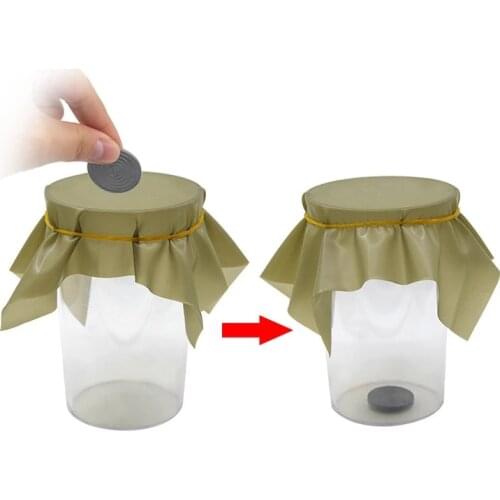 1 Pcs Pena Coin Penetration Dish The Coin Thru Rubber Sheet Into Cup Black Hole Magic Trick Mentalism Props Illusion Magia