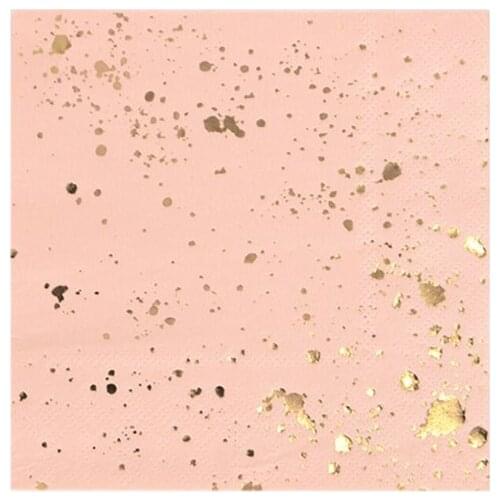 1 pack/lot Rose Gold Dot Paper Napkin Party 100% Virgin Wood Paper Napkin For Wedding Baby Birthday Home Decoration Supplies