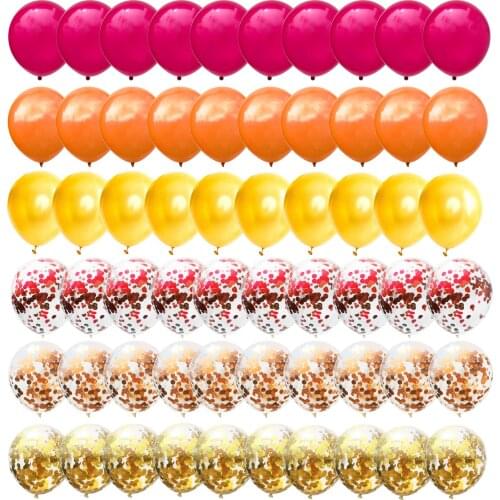 60pcs 12inch Balloons Decoration Happy Birthday Party Decorations Adult/Kid Festival Wedding Balloon Red Rose Gold Blue Ballon