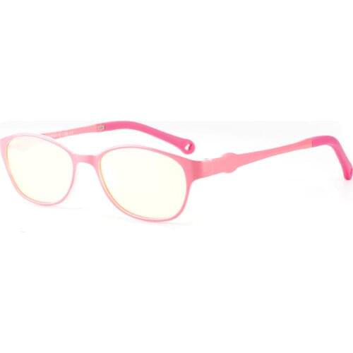 Cyxus Blue Light Blocking Kids Computer Glasses Rectangle Frame Children Boy Girls Light Yellow Lens Eyeglasses 6106