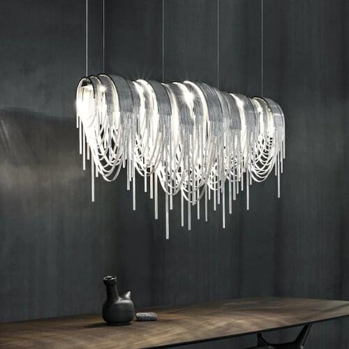 Designer LED Chandelier Hand made stainless steel sheet chandelier lamp for living room / bedroom home deor lighting