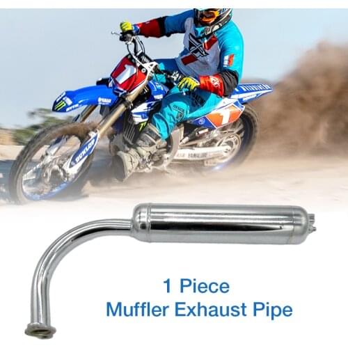 Motorcycle Exhaust Pipe Muffler Durable Chrome For 48/66/70/80cc Motorized Bicycle Bike 2 Stroke Engine Motorcycle Accessories