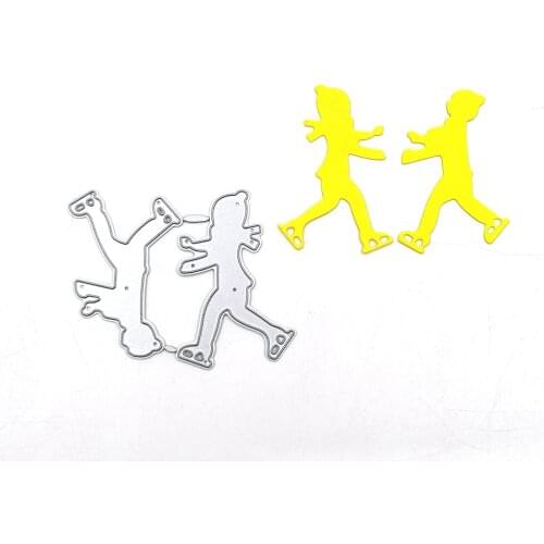 Julyarts Two Child Metal Cutting Dies for Scrapbooking New 2021 Craft Die Photo Album Die Cut Stencil