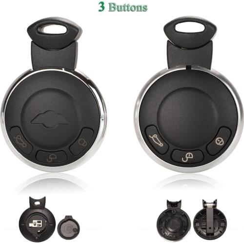 Bilchave 10pcs/Lot For BMW Mini Cooper Auto Fob Remote Smart Car Key Shell Case 3Buttons With Uncut Blade Replacement