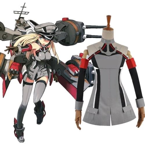 Kantai Collection Kancolle Bismarck Class Fast Battleship Bismarck Kai Dress Outfit Game Cosplay Costume H028