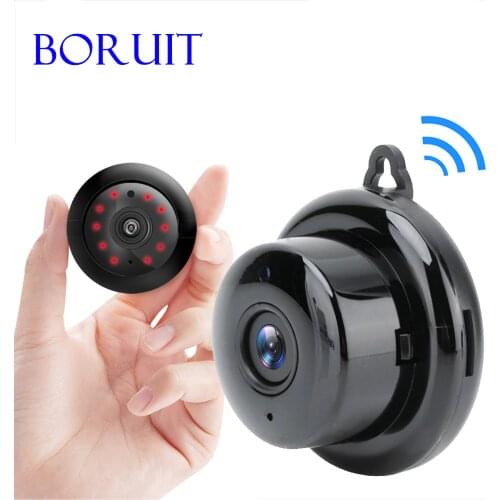 BORUIT WIFI Mini Camera IP 1080P Wireless Baby Monitor Smart Home Cam Night Vision Motion Detection SD Card Slot Audio APP