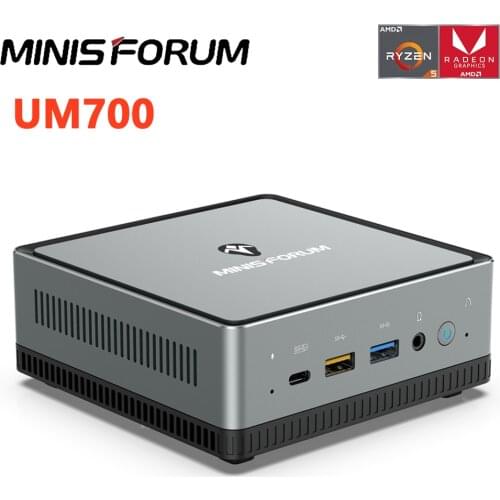 MINISFORUM UM700 AMD Ryzen 7 3750H 4.0 MINI PC Windows 10 Pro 4K Triple Display WIFI6 Office Gamer MINI PC Computer TV BOX