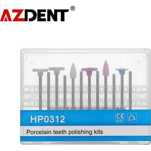 HP 0312 Dental Porcelain teeth polishing kits for low speed Handpiece 12 silicone polishers