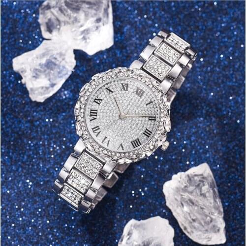 New Rhinestone Fashion Woman Watch Classic Atmospheric Ladies Watch Steel Band Watch Casual Quartz Watch women watches luxury