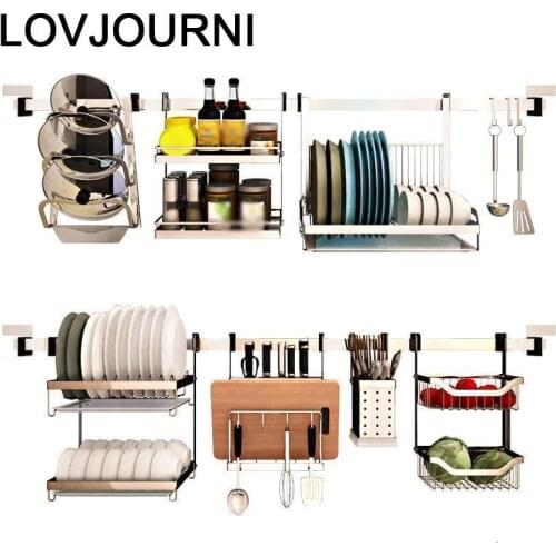 Especias Fridge Organizer Dish Almacenamiento Stainless Steel Organizador Mutfak Cuisine Cocina Kitchen Storage Rack Holder