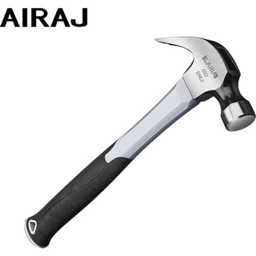 AIRAJ Claw Hammer Professional Woodworking Joinery Home Carpentry Hand Hammer Nail Hammer Non-slip Multi-function Handle Hammer