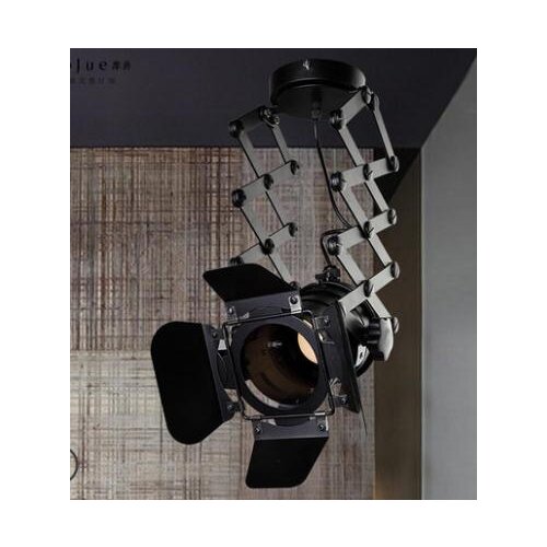Retro Industrial Iron Searchlight Pendant Lamp Black Color Iron Lamp Kitchen Dining Bar kitchen chandelier