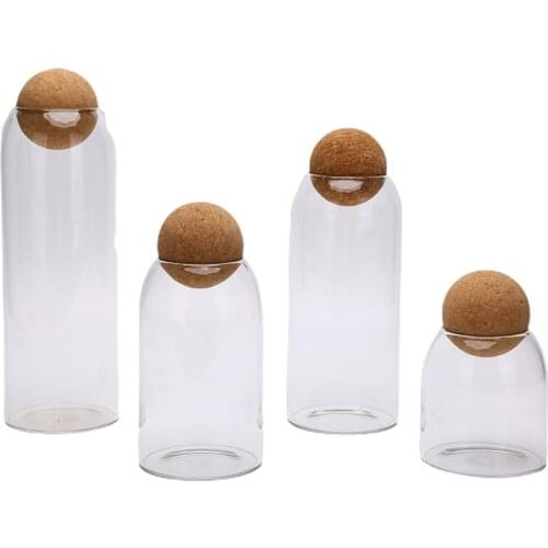 Ball cork lead-free glass jar with lid bottle storage tank sealed tea cans cereals transparent storage jars coffee contains