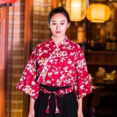 Traditional Japanese Kimonos Restaurant Costume Japanese Kimono Yukata Women Clothes Female Obi Kimono Cosplay 2019 FF2411