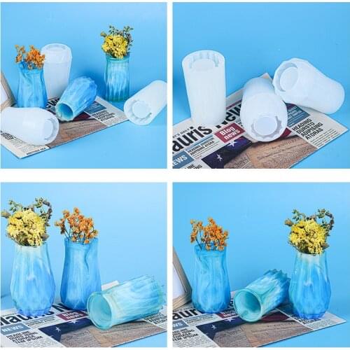 Creative 3 Types of Vase Silicone Mold Mirror Resin Pendant Silicone Mold Flower Vase Resin Molds Resin Epoxy Kit and Molds