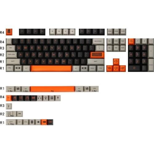 Cherry profile Dyesub PBT keycaps for mechanical keyboard 130 keys Dye sub keycap 87 TKL keyboards