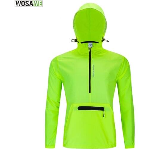 WOSAWE Mens Waterproof Cycling Jackets Windbreaker Men Jersey Running Windbreakers Coat Chaqueta Ciclismo Hombre Cortavientos
