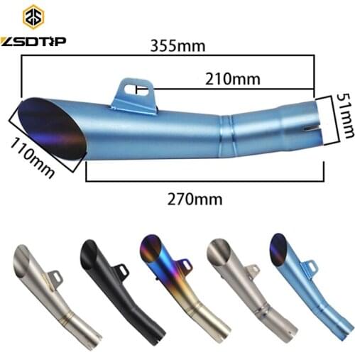 ZSDTRP Motorcycle Stainless Steel for GP HP Exhaust Muffler Pipe Slip-On For R6 with DB killer Muffler Pipe YZF-R6 Racer Exhaust