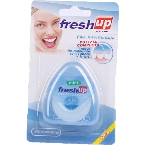 1Rolls 50m Dental Flosser Oral Hygiene Teeth Cleaning Wax Dental Floss Pick Dental Flosser Spool Toothpick Teeth Flosser Tooth